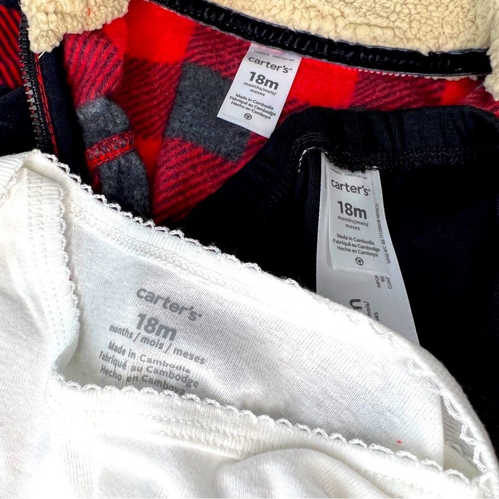 Carter's 3 Piece Set Vest/Bodysuit/Pants 18M NWT - Picture 8 of 9